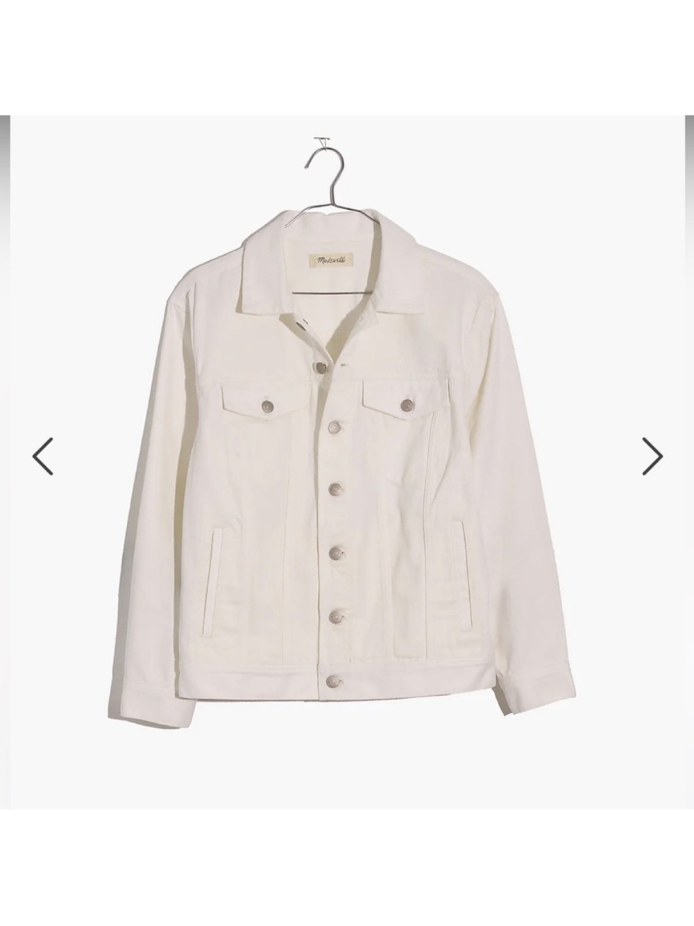 Madewell Oversized Trucker White Denim Jean Jacket